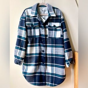 Vigoss Oversized Plaid Flannel Shirt/Jacket